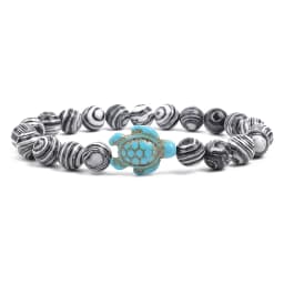 8mm Sea Turtles Beads Bracelet Turquoise Natutal Stone Elastic Stretch Bracelet Women Men Friendship Summer Beach Jewelry Gifts