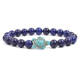 8mm Sea Turtles Beads Bracelet Turquoise Natutal Stone Elastic Stretch Bracelet Women Men Friendship Summer Beach Jewelry Gifts