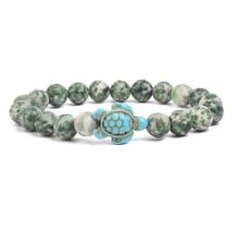 8mm Sea Turtles Beads Bracelet Turquoise Natutal Stone Elastic Stretch Bracelet Women Men Friendship Summer Beach Jewelry Gifts