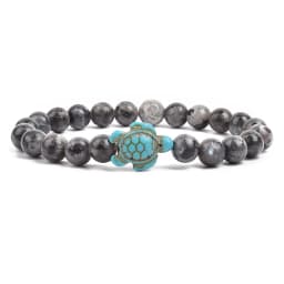 8mm Sea Turtles Beads Bracelet Turquoise Natutal Stone Elastic Stretch Bracelet Women Men Friendship Summer Beach Jewelry Gifts
