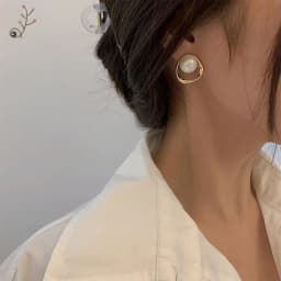 Luxury Zircon Pearl Drop Earrings For Women Girl 2022 Elegant Personality Shiny D Letter Earring Fashion Jewelry Wholesale