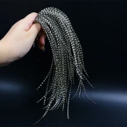 10pcs/lot Feathers Whiting Black&White Colorful Grizzly Rooster Saddle Presized Dry Fly Saddle Hackles Long Fly Tying Feathers