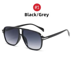 VIVIBEE Fashions Aviation Gredient Sunglasses Retro Men Oversized Pilot Rivets UV400 Summer Shades Vintage Big Eyewear