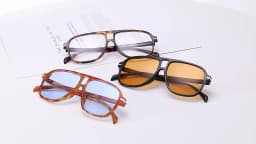 VIVIBEE Fashions Aviation Gredient Sunglasses Retro Men Oversized Pilot Rivets UV400 Summer Shades Vintage Big Eyewear