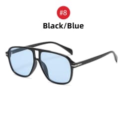 VIVIBEE Fashions Aviation Gredient Sunglasses Retro Men Oversized Pilot Rivets UV400 Summer Shades Vintage Big Eyewear