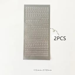 MINKYS 2PCS Hot Gilding Silvering English Letter Sticker For Kpop Photocards Decorative Stickers School Stationery
