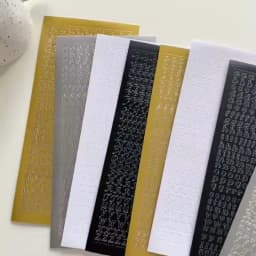MINKYS 2PCS Hot Gilding Silvering English Letter Sticker For Kpop Photocards Decorative Stickers School Stationery