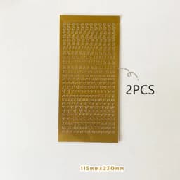 MINKYS 2PCS Hot Gilding Silvering English Letter Sticker For Kpop Photocards Decorative Stickers School Stationery