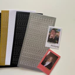 MINKYS 2PCS Hot Gilding Silvering English Letter Sticker For Kpop Photocards Decorative Stickers School Stationery