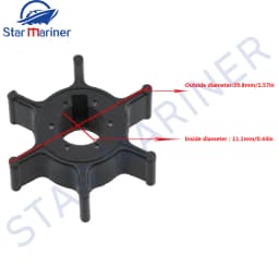 6E0-44352-00 Water Pump Impeller For Yamaha 4HP 5HP 6HP Outboard Motor 6E0-44352 6E0-44352-00-00 6E0-44352-003 18-3073