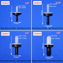 Mini Plastic Check Valve One Way Anti-Return Non-Return Irreversible Valve for Water Air Gas Aquarium Bathroom 3/4/6/8/10mm