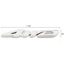 3D Metal Silver 4WD Letters Logo Badge Car Rear Trunk Emblem Sticker Decal Self-adhesive SUV Sticker Car Decoration Accessories