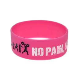 Fashion Everybody Fit No Pain No Gain Silicone Bracelet Sports Bracelet with hot sale