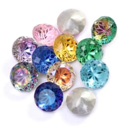 Astrobox New Lotus Round Rhinestone Crystal Stone DIY Clothing & Accessories Glass Crystal DIY Jewelry Making Loose Beads Stone