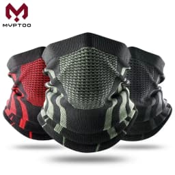 Winter Ring Tube Soft Bandana Mask Neck Gaiter Scarf Skiing Snowboard Windproof Half Face Cover Warmer Scarves Hood Women Men