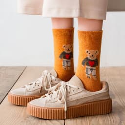 Autumn and Winter Warm Wool Woman Socks Japanese Cute Cartoon Bear Socks Women Harajuku Kawaii Cute Socks