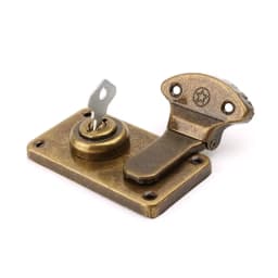 2025 New Bronze Tone Leather Suitcase Buckle Box Vintage Metal Lock Antique Toggle Hasp Latch