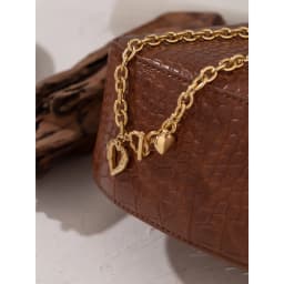 Yhpup Golden Stainless Steel Heart Collares Statement Metal Texture Geometric Chain Collar Necklace Women Anniversary Gift New