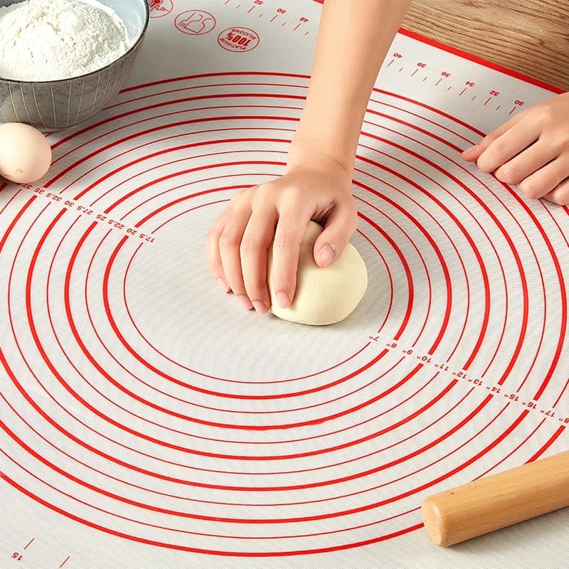 50x60cm Non-slip Silicone Pastry Kitchen Mat Extra Large Baking Mat Counter Dough Rolling Mat Surface Fondant Pie Crust Mat