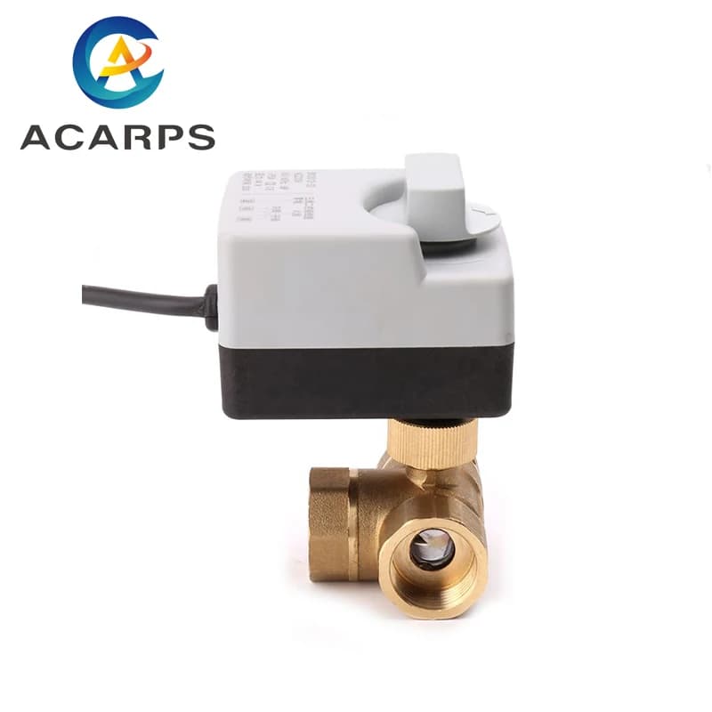 1/2" 3/4" 1" 2 Inch 3 Way Motorized Ball Valve Electric Ball Valve Three Wires Two Point Control Ball Valve With Manual Switch