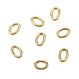 100pcs Oval Strong Stainless Steel Gold Color Jump Rings Split Rings Connectors For Jewelry Making Bracelet Necklace Findings