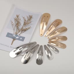 20Pcs Metal Hair Clips Snap Alligator Hairpins Base for DIY Jewelry Making Korean Pearl Bow Hairgrip Setting Hair Accessories