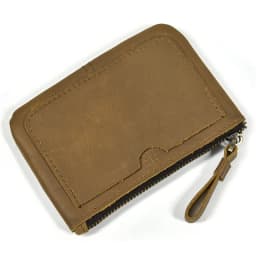 Luufan Genuine Leather Zipper Coin Wallet Men Wowen Natural Leather Small Short Purse Card Holder Cash Clutch Wallets Key Ring
