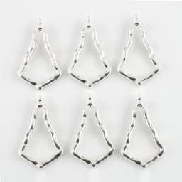 10Pcs/Lot Zinc Alloy Metal Charm Hollow Oval Pendants Jewelry Supplies For DIY Making Hoop Earrings Necklace Accessories