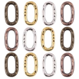10Pcs/Lot Zinc Alloy Metal Charm Hollow Oval Pendants Jewelry Supplies For DIY Making Hoop Earrings Necklace Accessories