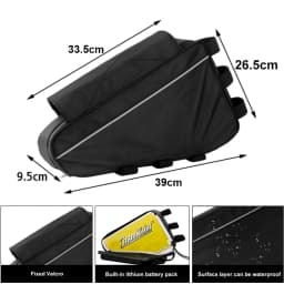 36V 48V 60V 72V E-BIKE Electric Bicycle Triangle Battery Bag Black Bicycle Frame Triangle Bags load 126 cells