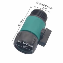 Plastic Valve with Quick Connector 3/4" Female Thread 3/4" Male Thread Agriculture Garden Watering Prolong Hose Adapter Switch
