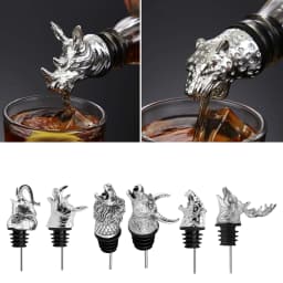 Alloy+Silicone Wine Aerator Pourer Spout Wine Decanters Elephant Wine Stoppers Decanter Pourer Liquor Decanter Bottles