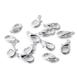 50/100Pcs 10/12/14/16/18/21mm Alloy Lobster Clasp Hooks Connector Necklace Bracelet Chain for DIY Jewelry Making Accessories