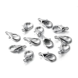 50/100Pcs 10/12/14/16/18/21mm Alloy Lobster Clasp Hooks Connector Necklace Bracelet Chain for DIY Jewelry Making Accessories