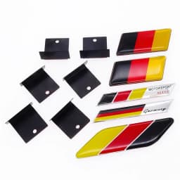 For Benz VW Audi Golf German Flag Emblem Badge Emblem Deutsch Bumper Front Grille Decal Decoration Car Sticker Universal
