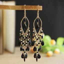 Bohemian Antique Gold Color Long Water Drop Tassel Earrings for Women Vintage Colorful Geometric Drop Dangle Earrings Jewelry