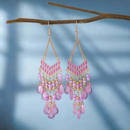 Bohemian Antique Gold Color Long Water Drop Tassel Earrings for Women Vintage Colorful Geometric Drop Dangle Earrings Jewelry