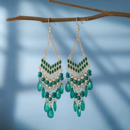 Bohemian Antique Gold Color Long Water Drop Tassel Earrings for Women Vintage Colorful Geometric Drop Dangle Earrings Jewelry