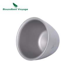 Boundless Voyage 40ml Titanium Tea Cups Mini Double-walled Sake Cup Wine Mug Outdoor Camping Tableware Durable Drinkware