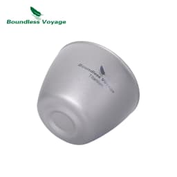 Boundless Voyage 40ml Titanium Tea Cups Mini Double-walled Sake Cup Wine Mug Outdoor Camping Tableware Durable Drinkware