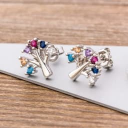 Fashion Female Luxury Crystal Round Stud Earrings Vintage Gold Color Wedding Party Jewelry Copper Zircon Crystal Stone Earrings
