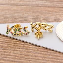 Fashion Female Luxury Crystal Round Stud Earrings Vintage Gold Color Wedding Party Jewelry Copper Zircon Crystal Stone Earrings