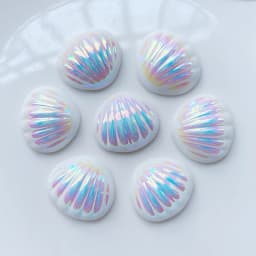 10/20Pcs Resin Cute Mixed Colored Shell Flatback Cabochon Scrapbook Kawaii DIY Embellishments Accessories K74