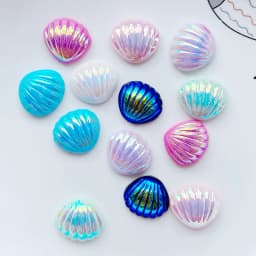 10/20Pcs Resin Cute Mixed Colored Shell Flatback Cabochon Scrapbook Kawaii DIY Embellishments Accessories K74