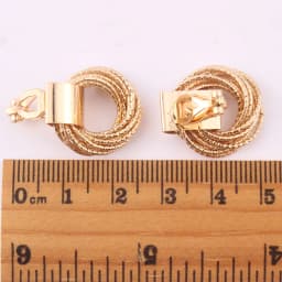 GRACE JUN Hot Sale Metal Clip on Earrings No Pierced for Women Party Birthday Luxury Geometric Cuff Earrings No Ear Hole Earring