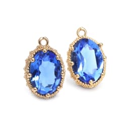 10PCS 18K Gold Color Oval Shape Charms Pendants Necklace Earrings High Quality Diy Jewelry Accessories Rosediy Official Store