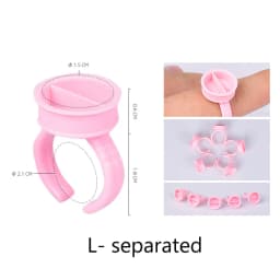 100pcs/bag Pink Pigment Caps Ring Permanent Makeup Eyebrow Tattoo Tools Cups Ink RIngs