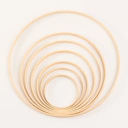 5pcs 9-30cm Wooden Round Hoop Bamboo Circle DIY Handmade Floral Wreath Dreamcatcher Accessories Wedding Home Hanging Decoration