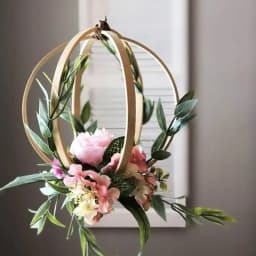 5pcs 9-30cm Wooden Round Hoop Bamboo Circle DIY Handmade Floral Wreath Dreamcatcher Accessories Wedding Home Hanging Decoration