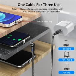 USLION 60W Magnetic Cable Quick Charge PD Fast Charging Type C to Type C Cable For redmi note 10s Data Charger Cable For MacBook
